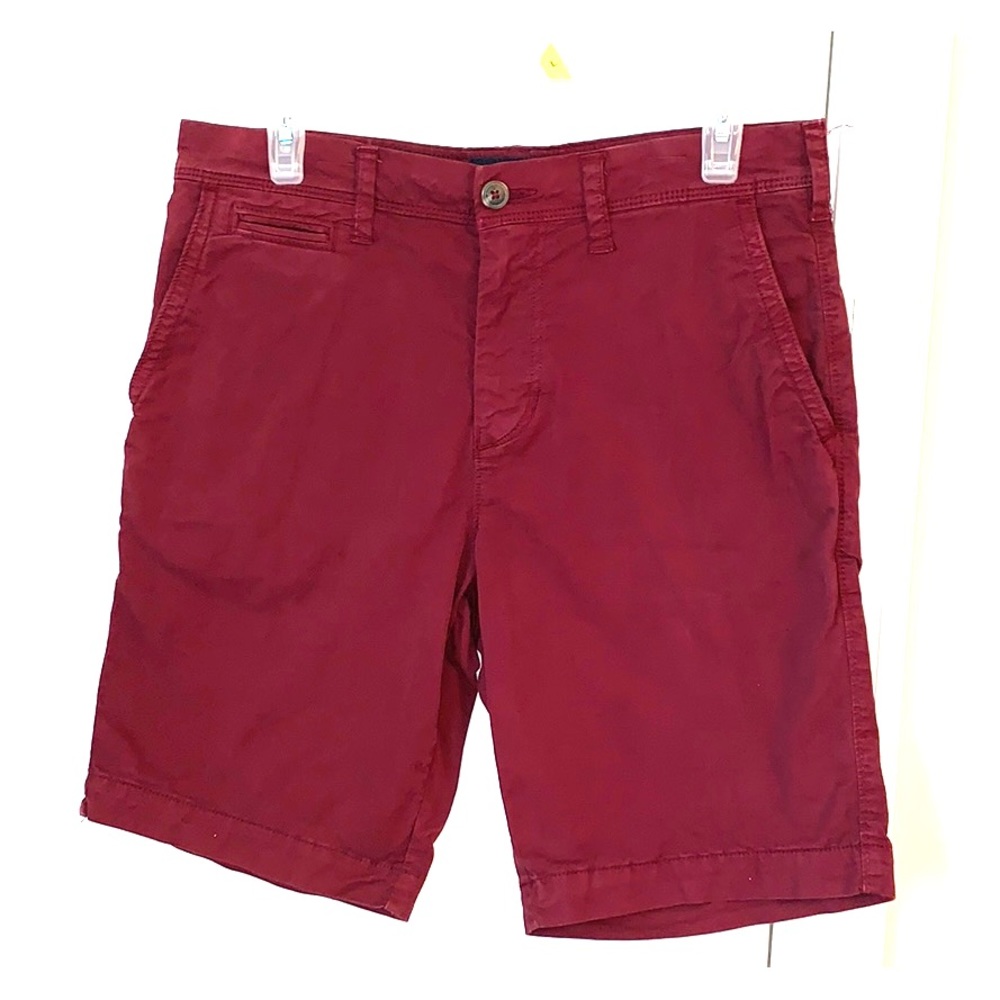 Maroon Flat Front Shorts